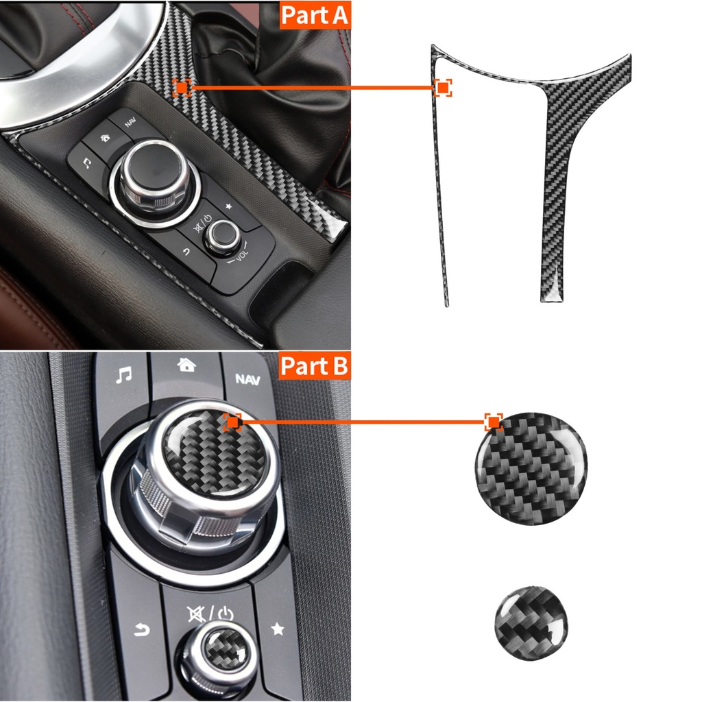 Carbon Fiber Console Commands Covers For Miata ND/Mk4