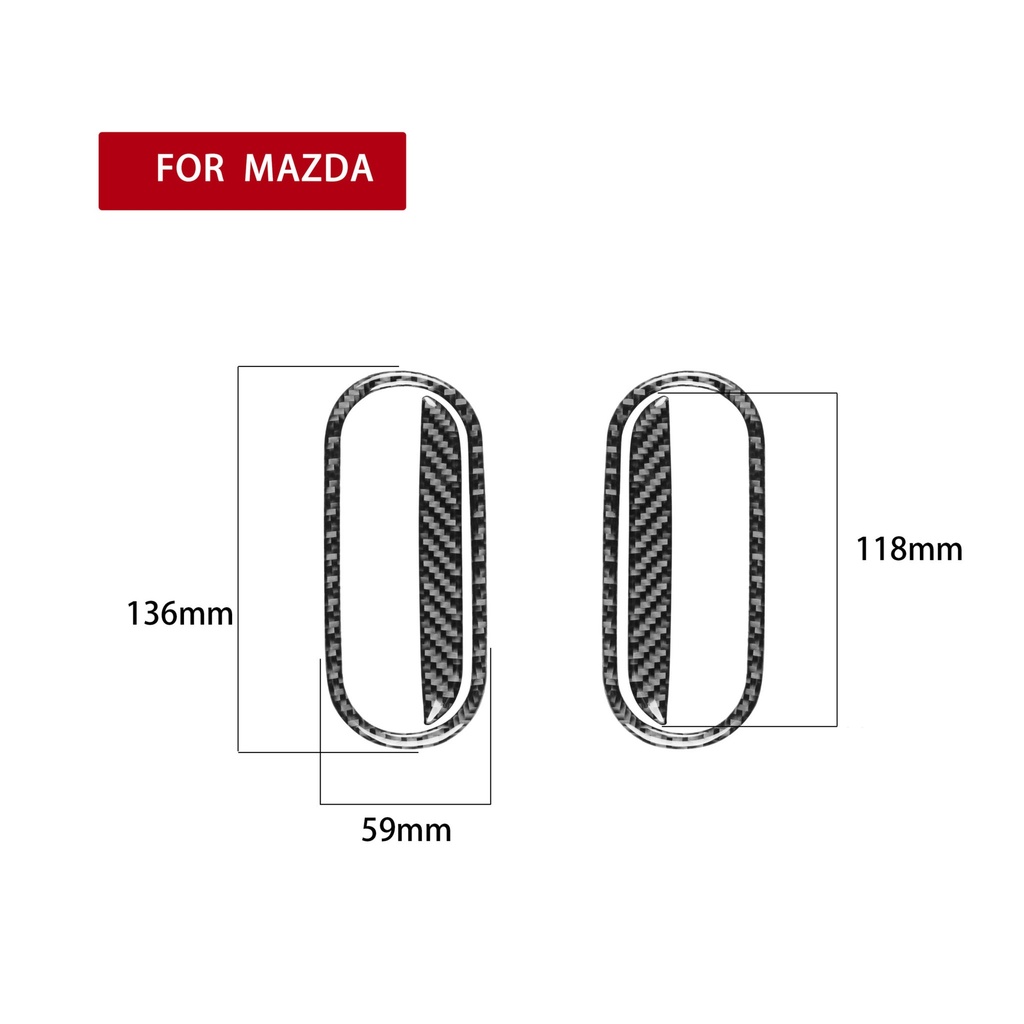 Carbon Fiber Door Handles Trims (4 pieces) For Miata NC/Mk3