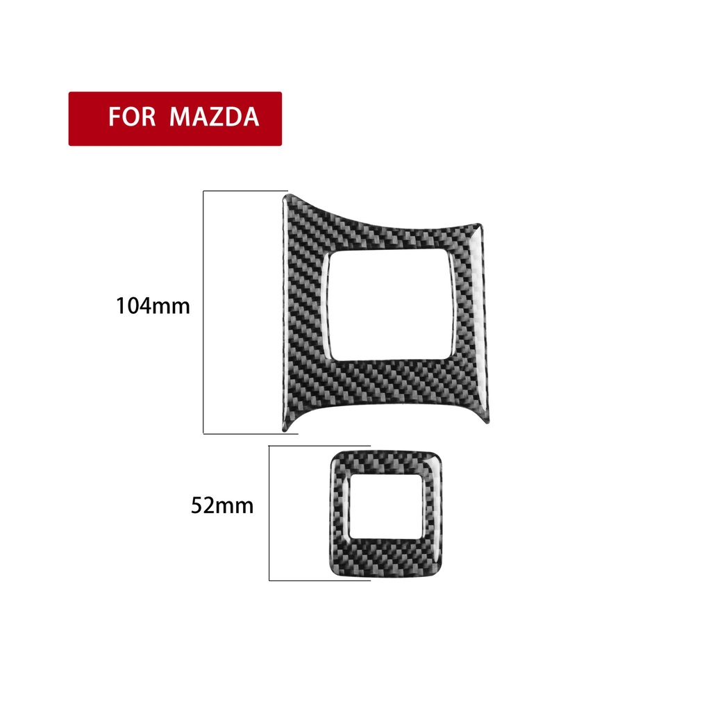 Carbon Fiber Power Windows Switch and Armrest Trims (2 pieces) For Miata NC/Mk3
