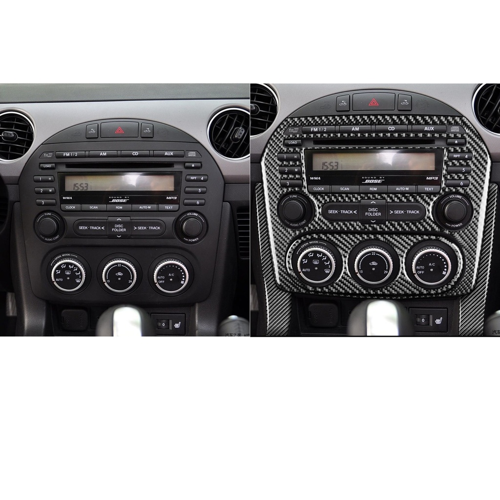 Carbon Fiber Radio Console Covers Set (4 pcs) For Miata NC/Mk3