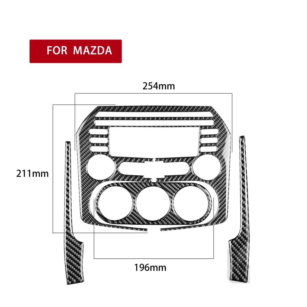 Carbon Fiber Radio Console Covers Set (4 pcs) For Miata NC/Mk3