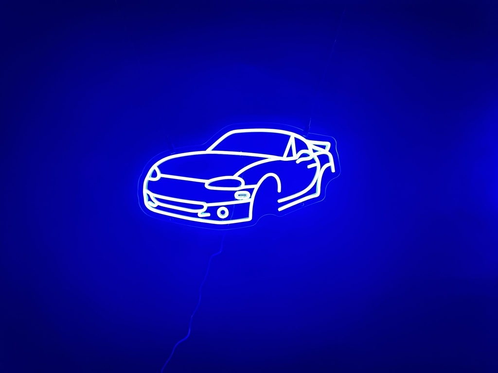 Mazda Miata NB LED Neon Sign (3/4 view)