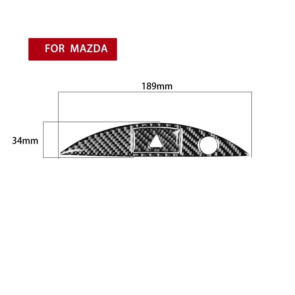 Carbon Fiber Warning Trim Cover For Miata NC/Mk3 (Soft Top Only)