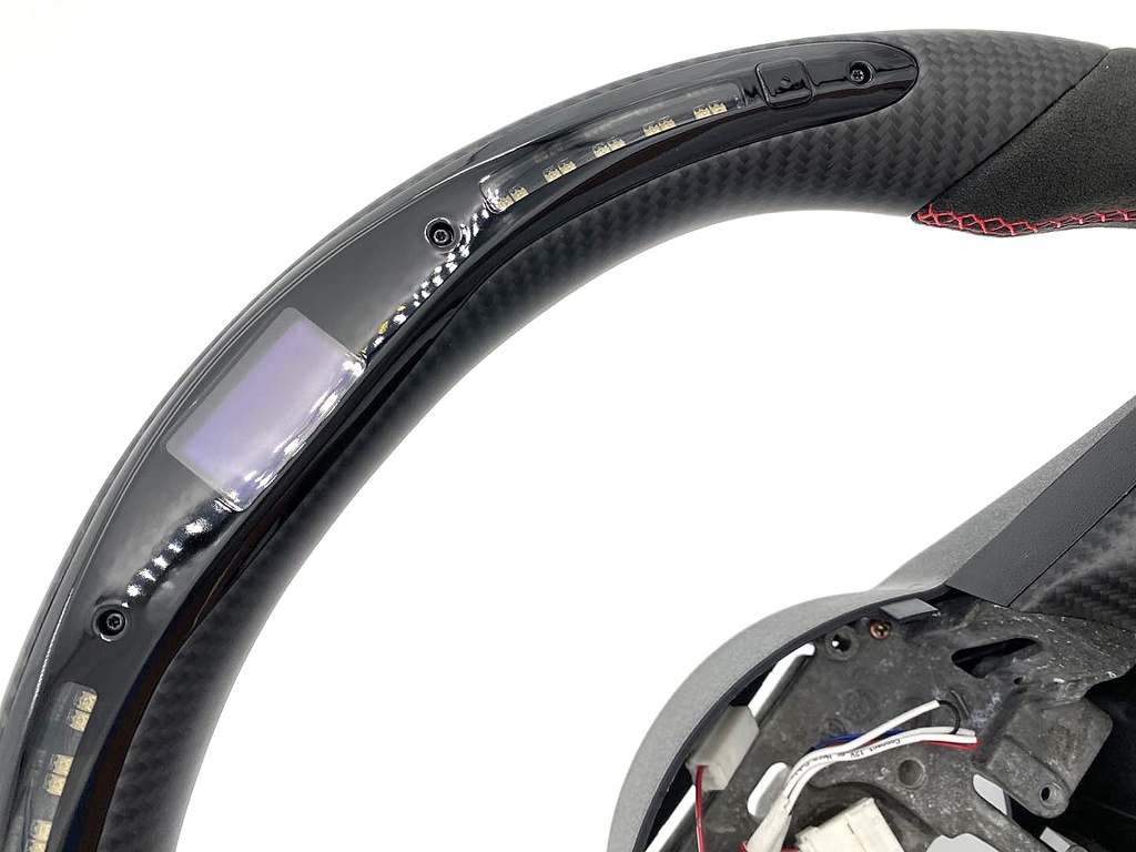 Carbon Fiber/Alcantara Steering Wheel With LED Screen For Miata NC/Mk3