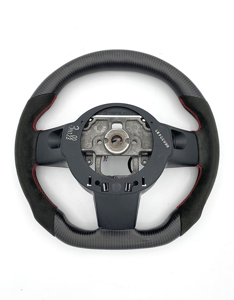 Carbon Fiber/Alcantara Steering Wheel With LED Screen For Miata NC/Mk3