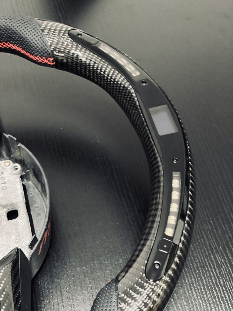 Carbon Fiber/Leather Steering Wheel With LED Screen For Miata NC/Mk3