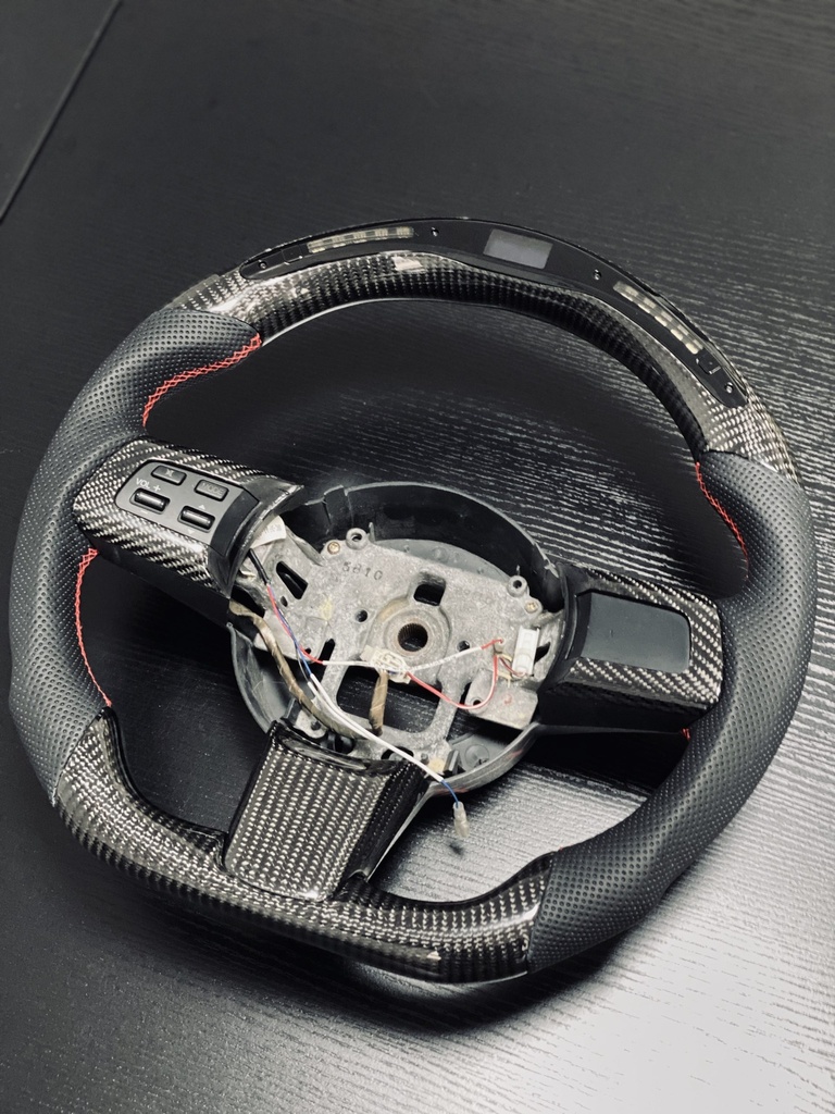 Carbon Fiber/Leather Steering Wheel With LED Screen For Miata NC/Mk3
