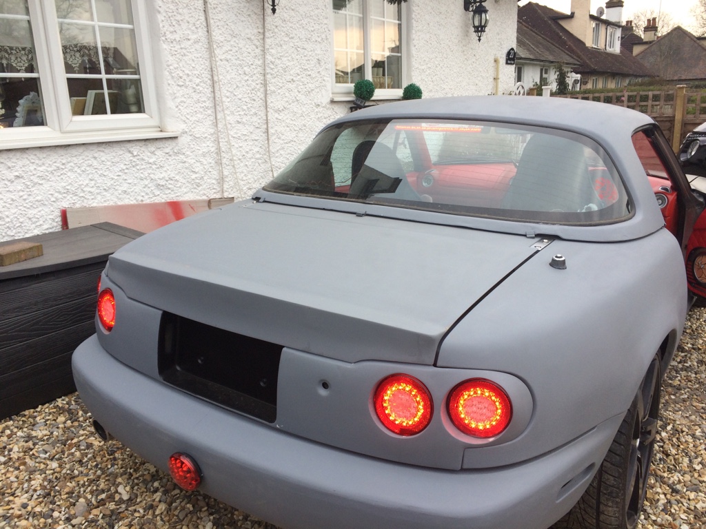 Quad LED Tail Lights Rear Finish Panel For Miata NA/Mk1