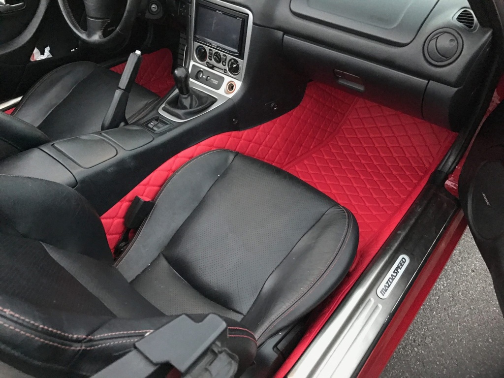Quilted Floor mats (Premade material) For Miata NA/NB