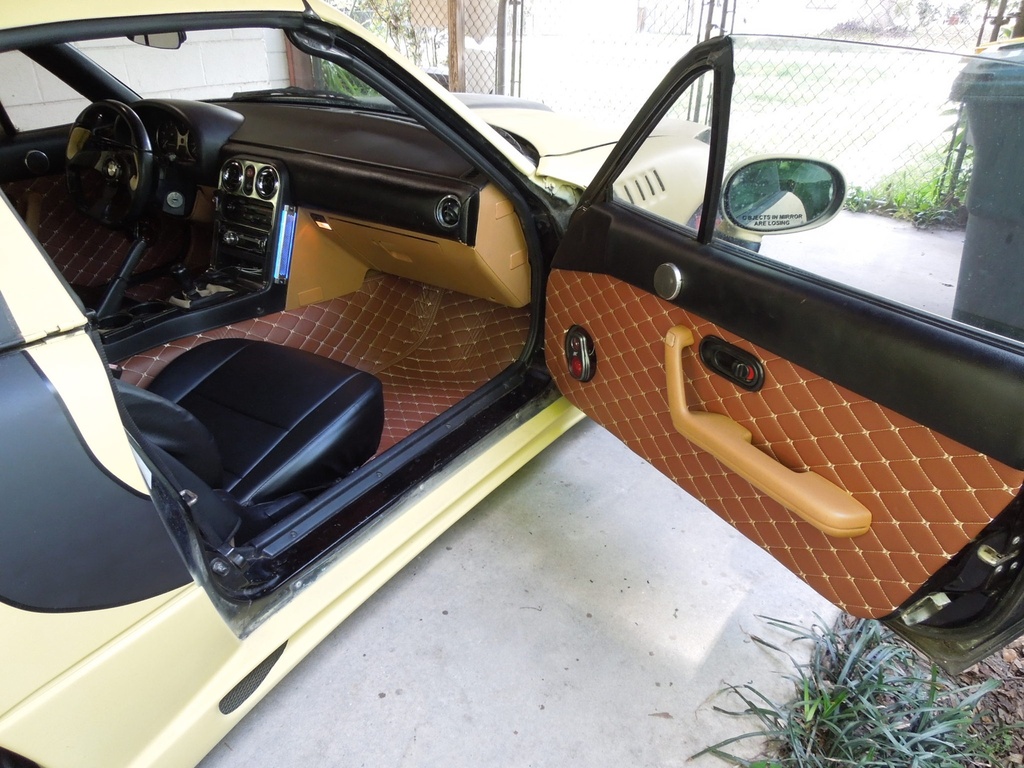 Quilted Floor mats (Premade material) For Miata NA/NB