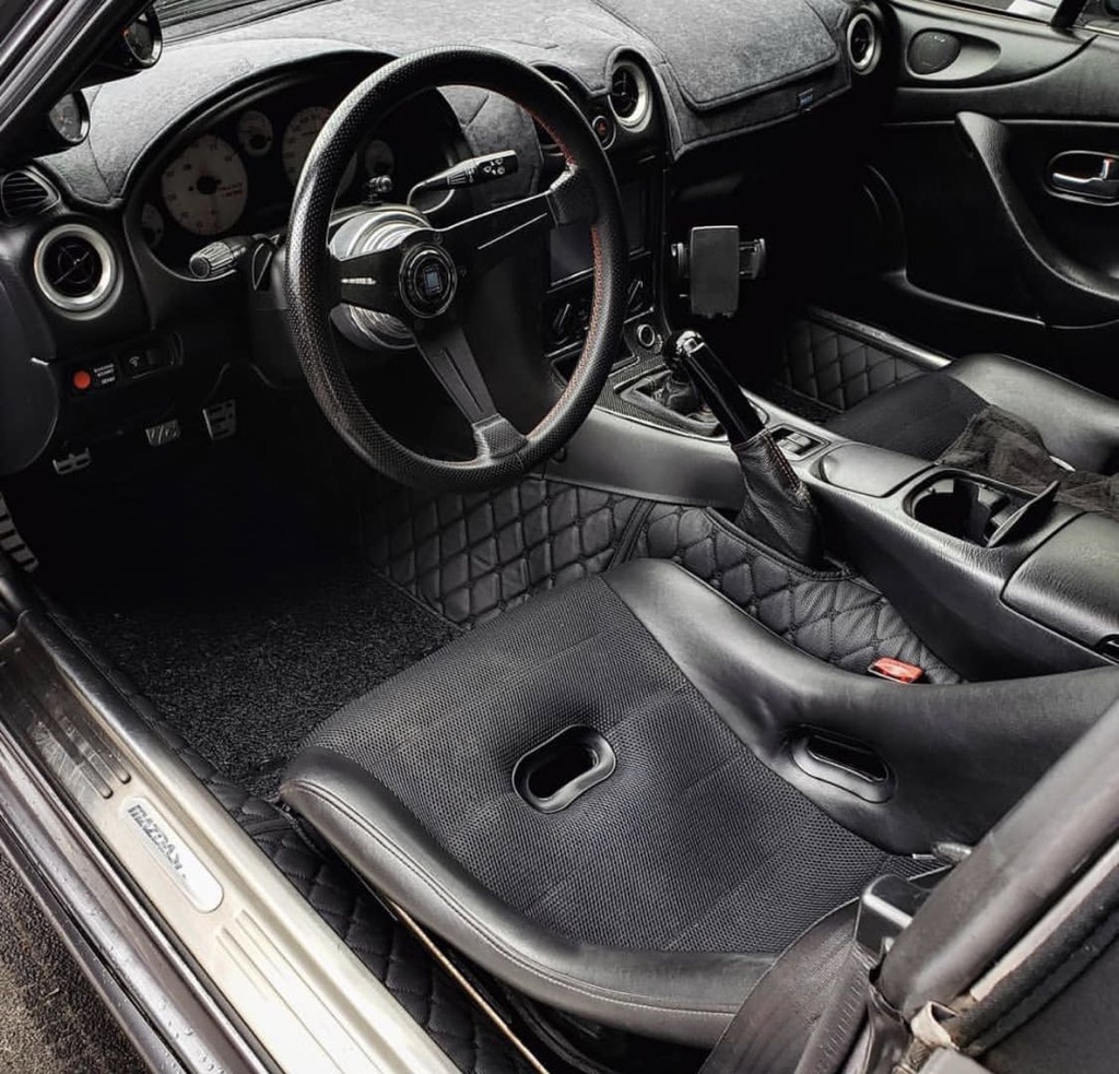 Quilted Floor mats Deluxe version (Premade material) For Miata NA/NB