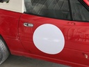 Race Number White Circle Magnet For Miata NA/NB/NC/ND