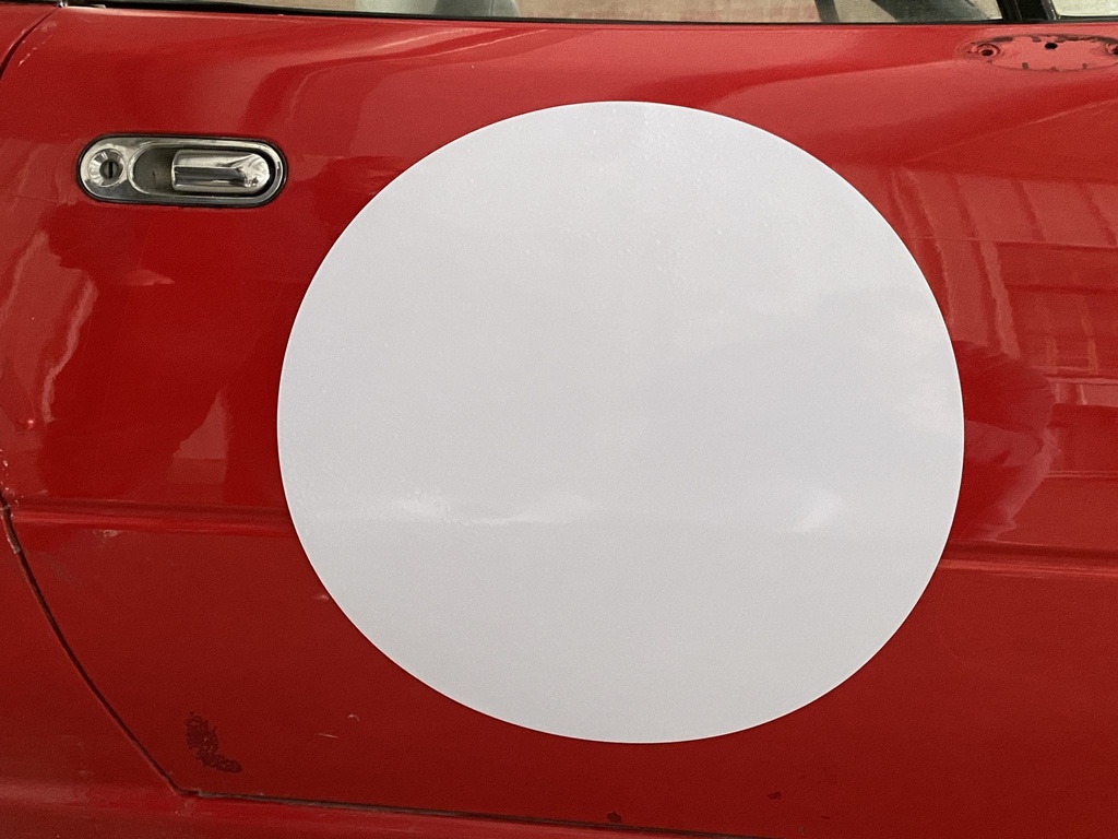 Race Number White Circle Magnet For Miata NA/NB/NC/ND
