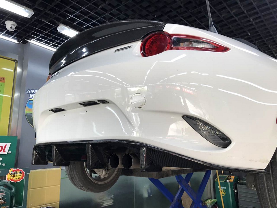 Rear Diffuser (OEM Exhaust) For Miata ND | CarbonMiata