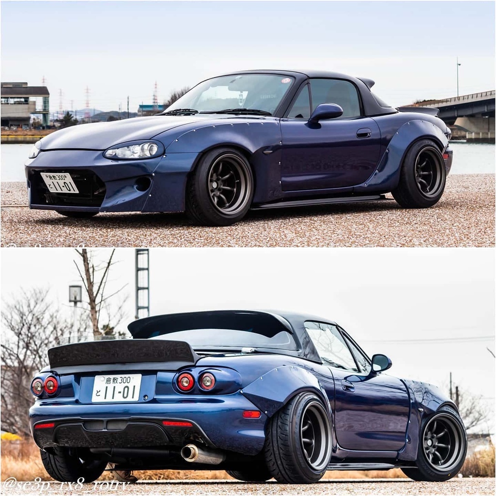Widebody Kit (Overfenders + Bumper) For Miata NB/Mk2