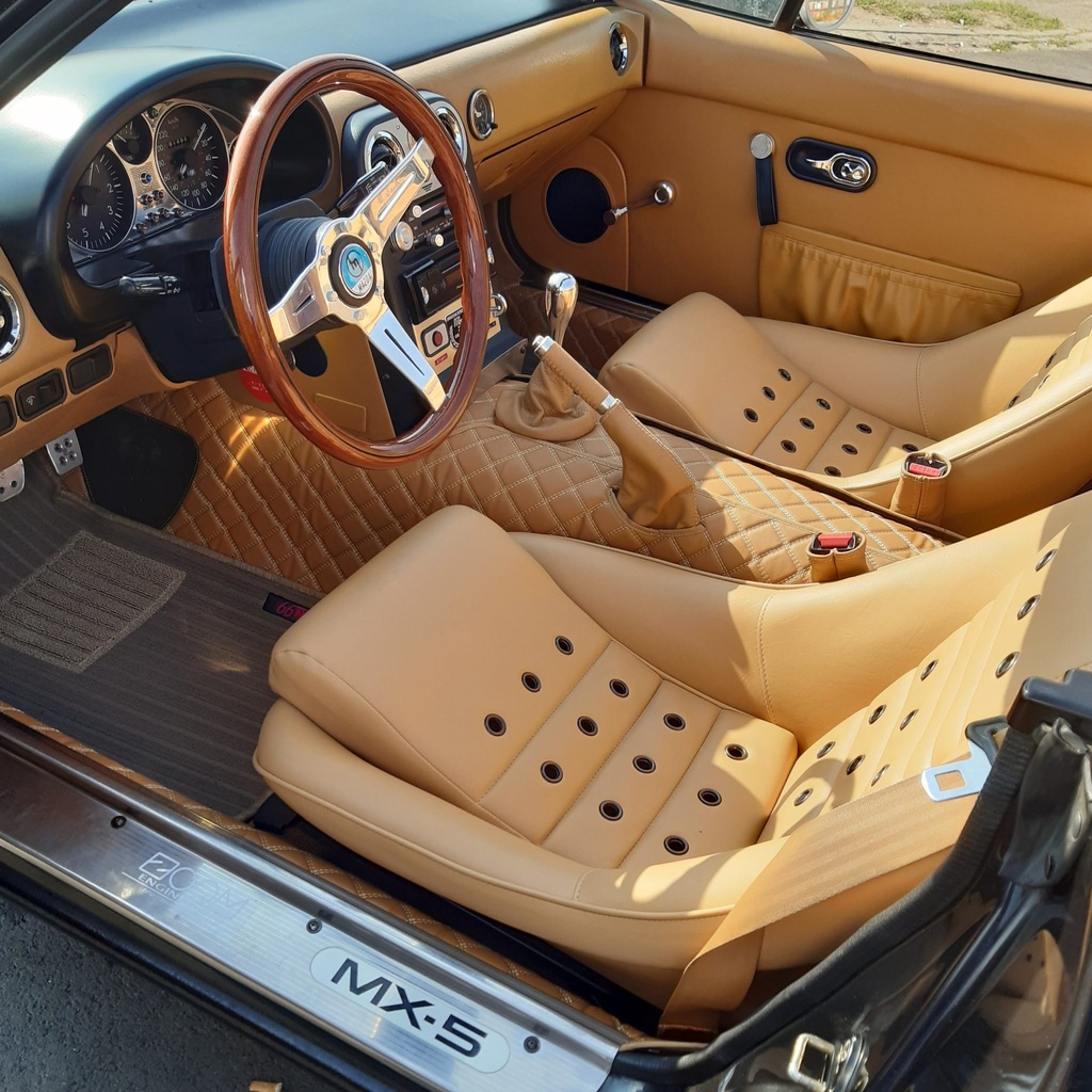 Interior Quilted Set (7 Trims Kit + Door Cards) For Miata NA/Mk1