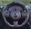 Carbon Fiber/Leather Steering Wheel With LED Screen For Miata NC