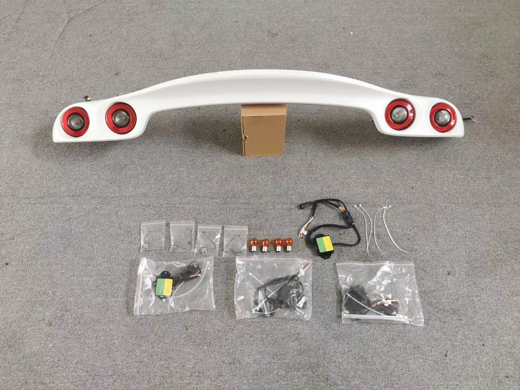 Quad Lights + Ducktail Trunk Spoiler Kit For RX-7 FD