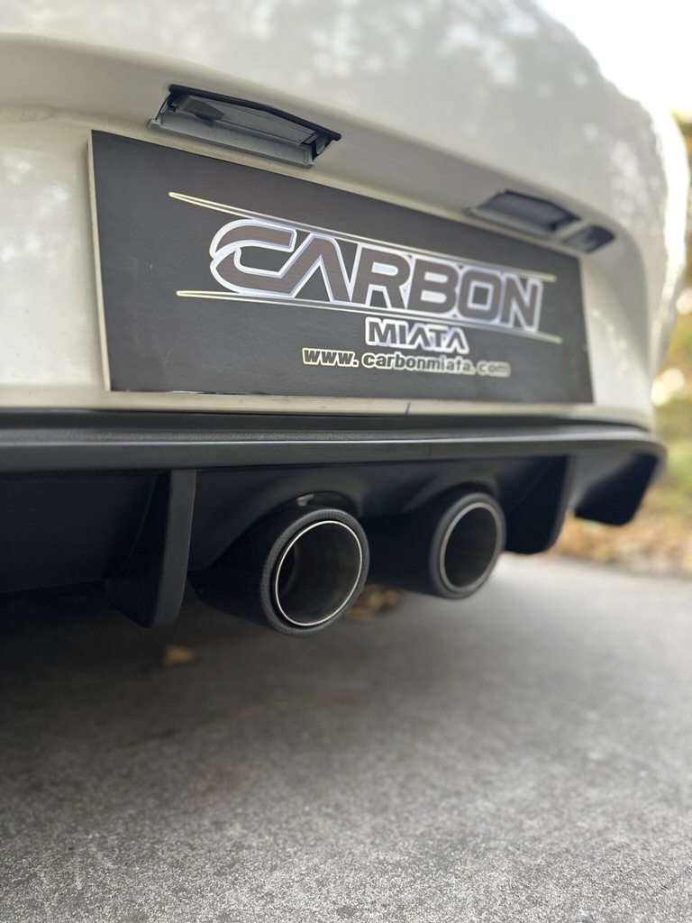 Lightweight Center Exhaust Muffler with Dual Tips + Center Diffuser For Miata ND
