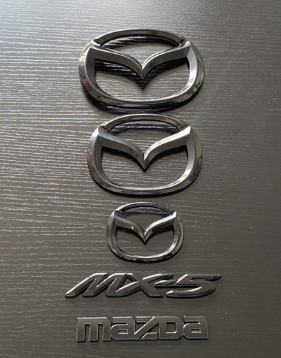 Glossy Black 4 Pieces Mazda Emblems Set For Miata NC1 and NC2/3