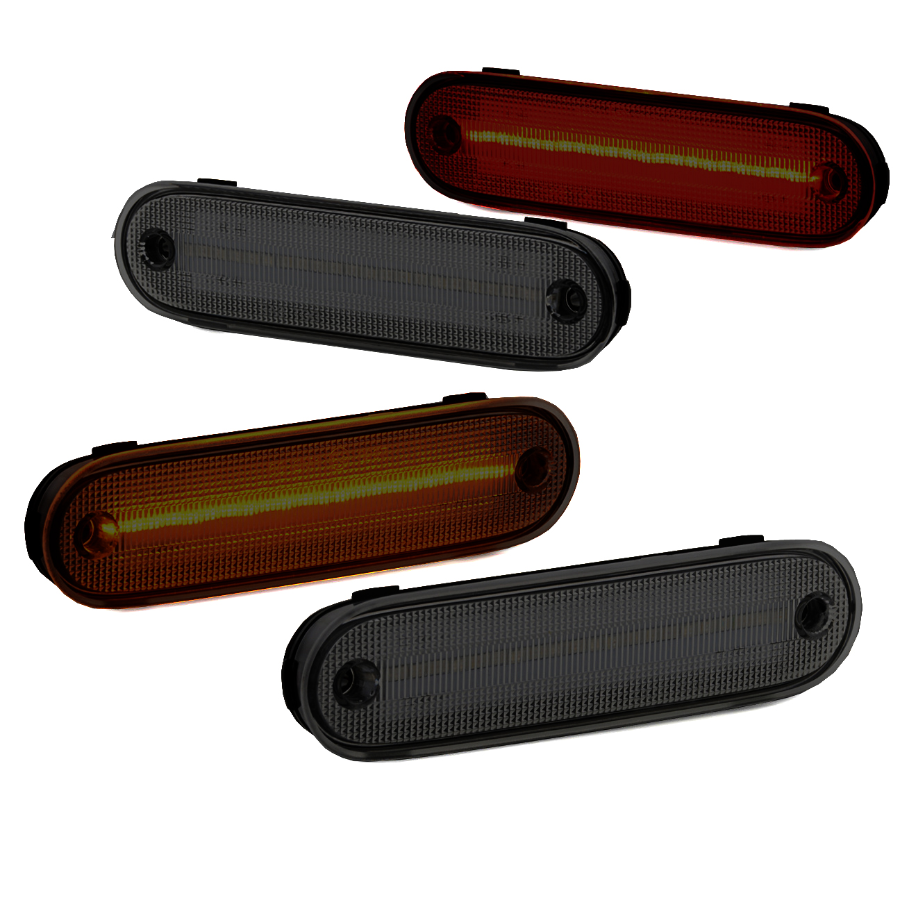 IJDMTOY Smoked Lens Full Red LED Side Marker Light – For 2004-2008 Mazda 3, Direct Fit, 90-Day Warranty