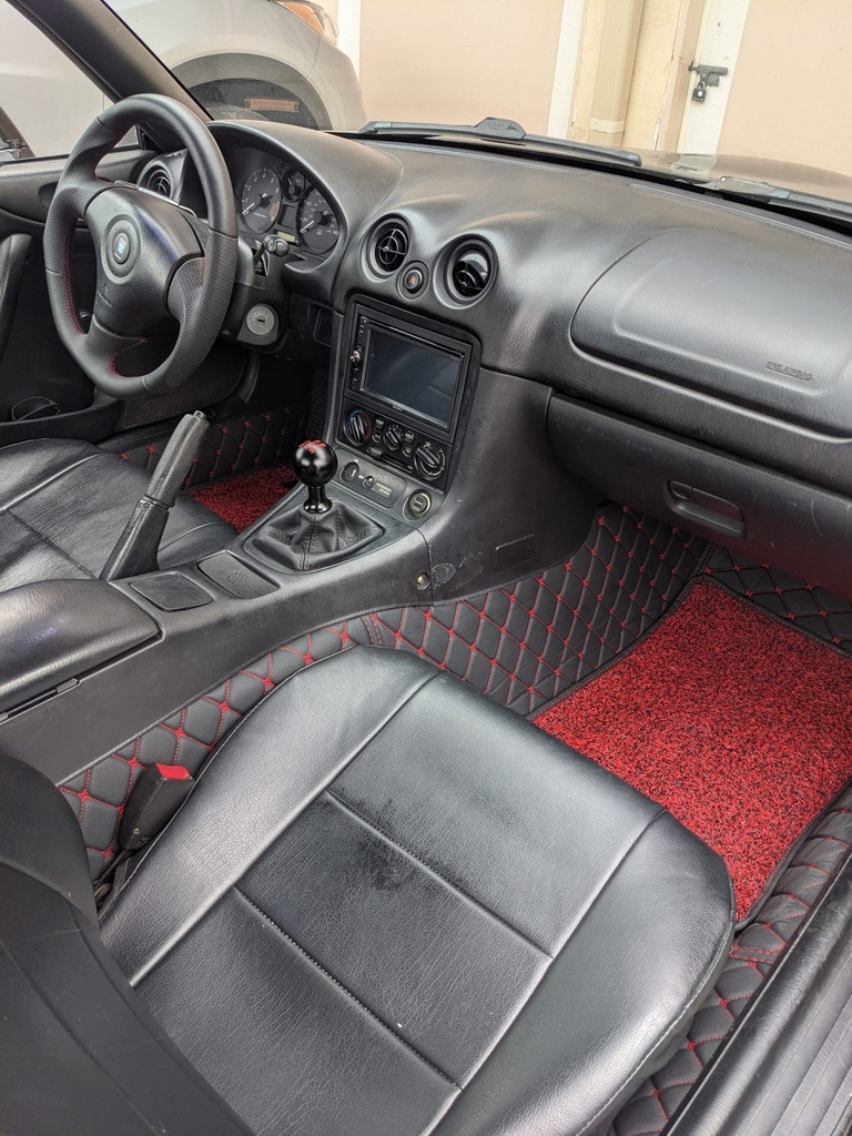 Quilted Floor mats Deluxe version (Premade material) For Miata NA/NB