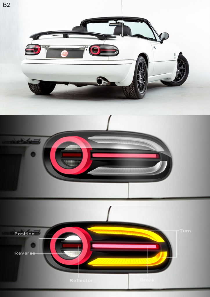 NA ロードスター　テールランプ CarbonMiata製 Sequential LED Tail Lights V2 For Miata NA | CarbonMiata