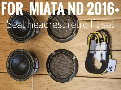 [CM-HSR1-ND] Seat Headrest Speakers Retrofit For Miata ND