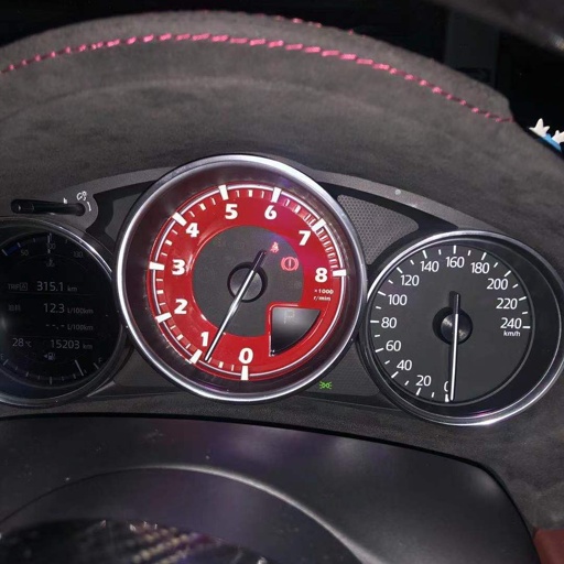 Red Tachometer For Miata ND1 | CarbonMiata