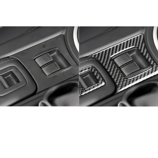 [CM-PW1-NC-C] Carbon Fiber Power Windows Switch and Armrest Trims (2 pieces) For Miata NC