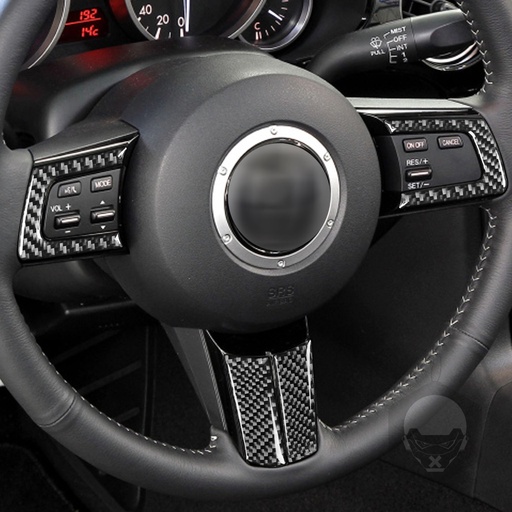 [CM-WT1-NC-C] Carbon Fiber Steering Wheel Trims For Miata NC