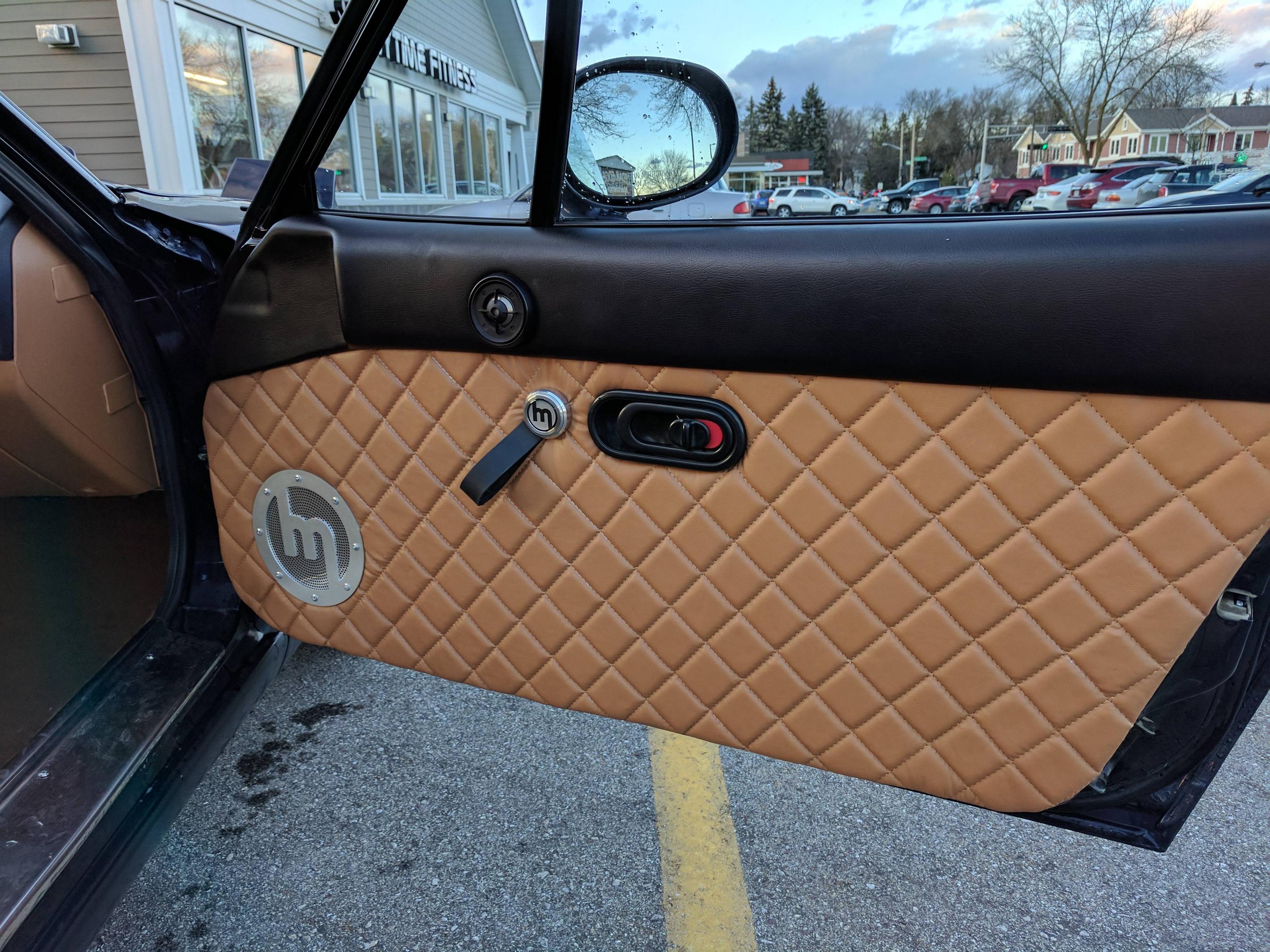 Quilted Leather Door Panels Handmade