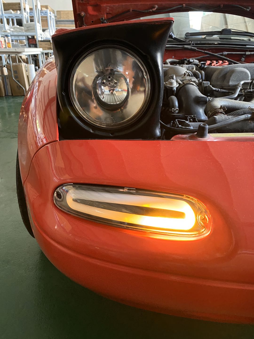 Emiit LED Sequential Turn Signals Indicators With Daytime Running Lights DRL Diffused Compatible With 1990-1997 Mazda MX5 Mk1 Miata 